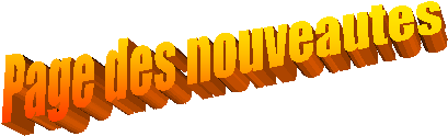Page des nouveautes